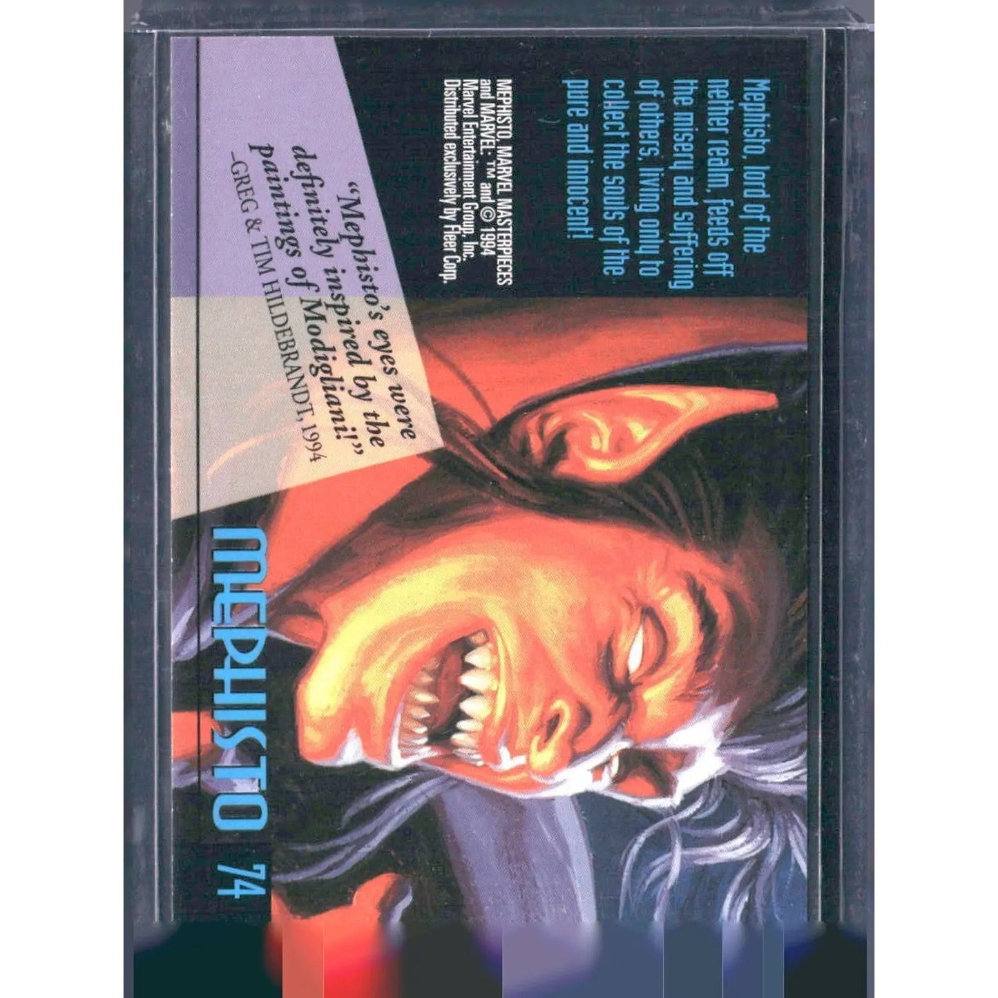 1994 Fleer Marvel Masterpieces Hildebrandt Brothers #74 Mephisto - MOD Shop LLC
