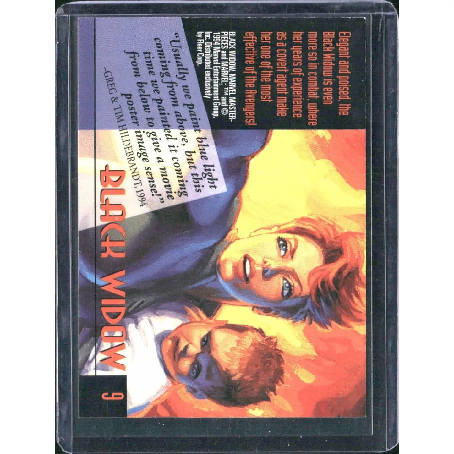 1994 Fleer Marvel Masterpieces Hildebrandt Brothers #9 Black Widow - MOD Shop LLC