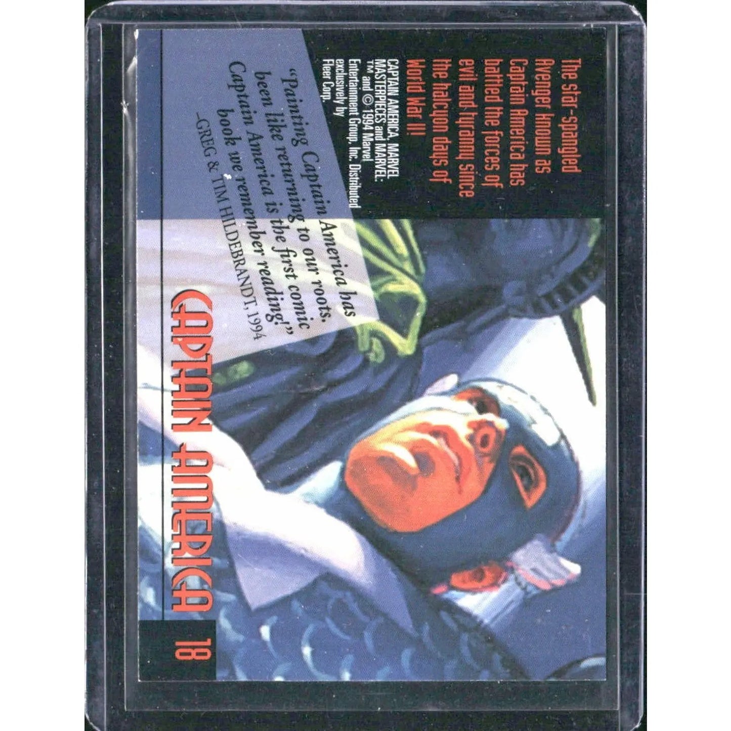 1994 Fleer Marvel Masterpieces Hildebrandt Brothers #NNO Captain America - MOD Shop LLC