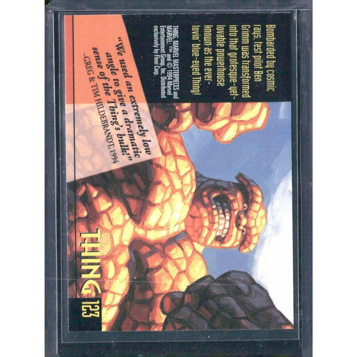 1994 Fleer Marvel Masterpieces Hildebrandt Brothers #NNO Thing - MOD Shop LLC