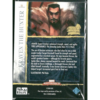 2008 Upper Deck Marvel Masterpieces 3 #23 Kraven The Hunter - MOD Shop LLC