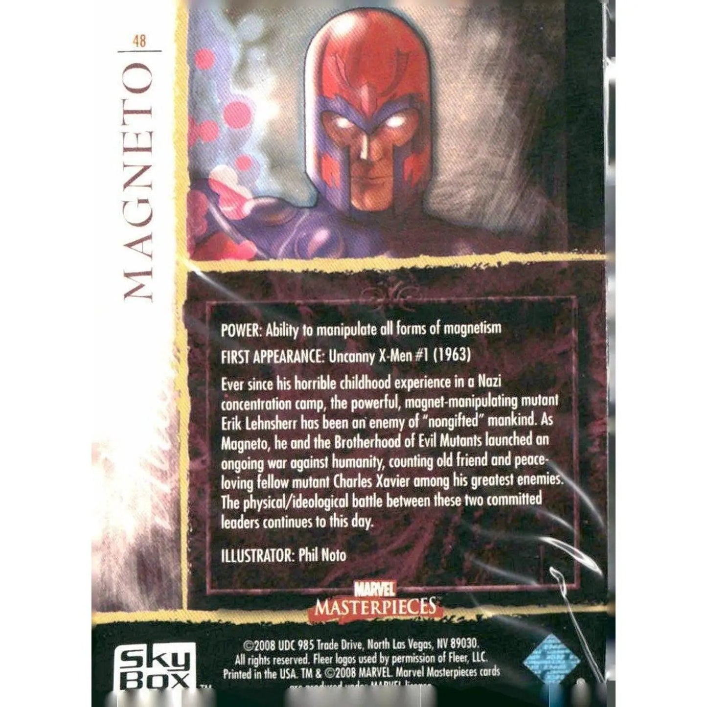 2008 Upper Deck Marvel Masterpieces 3 #24 Magneto - MOD Shop LLC