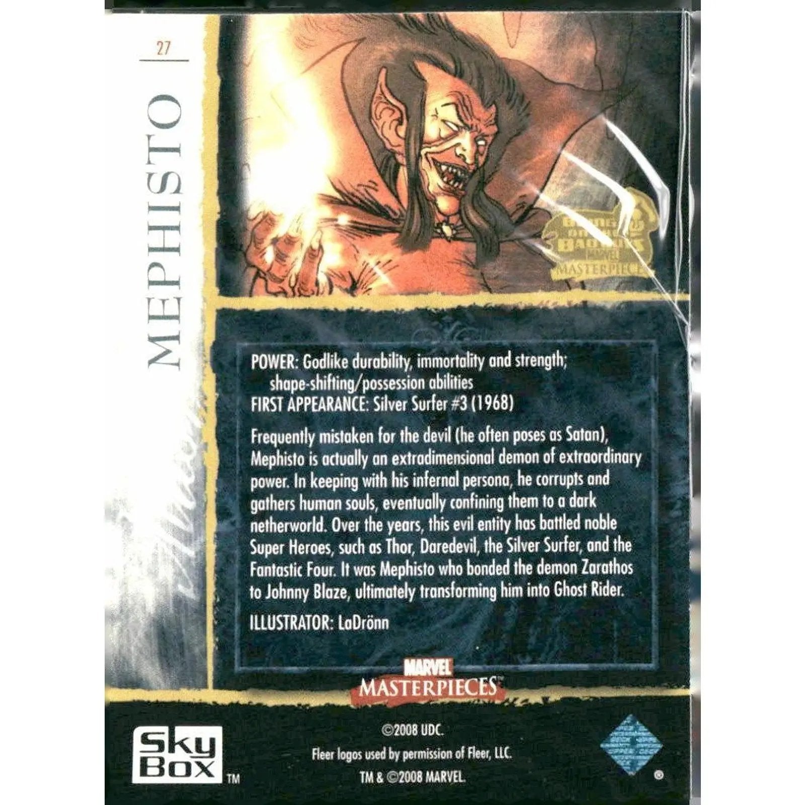 2008 Upper Deck Marvel Masterpieces 3 #27 Mephisto - MOD Shop LLC