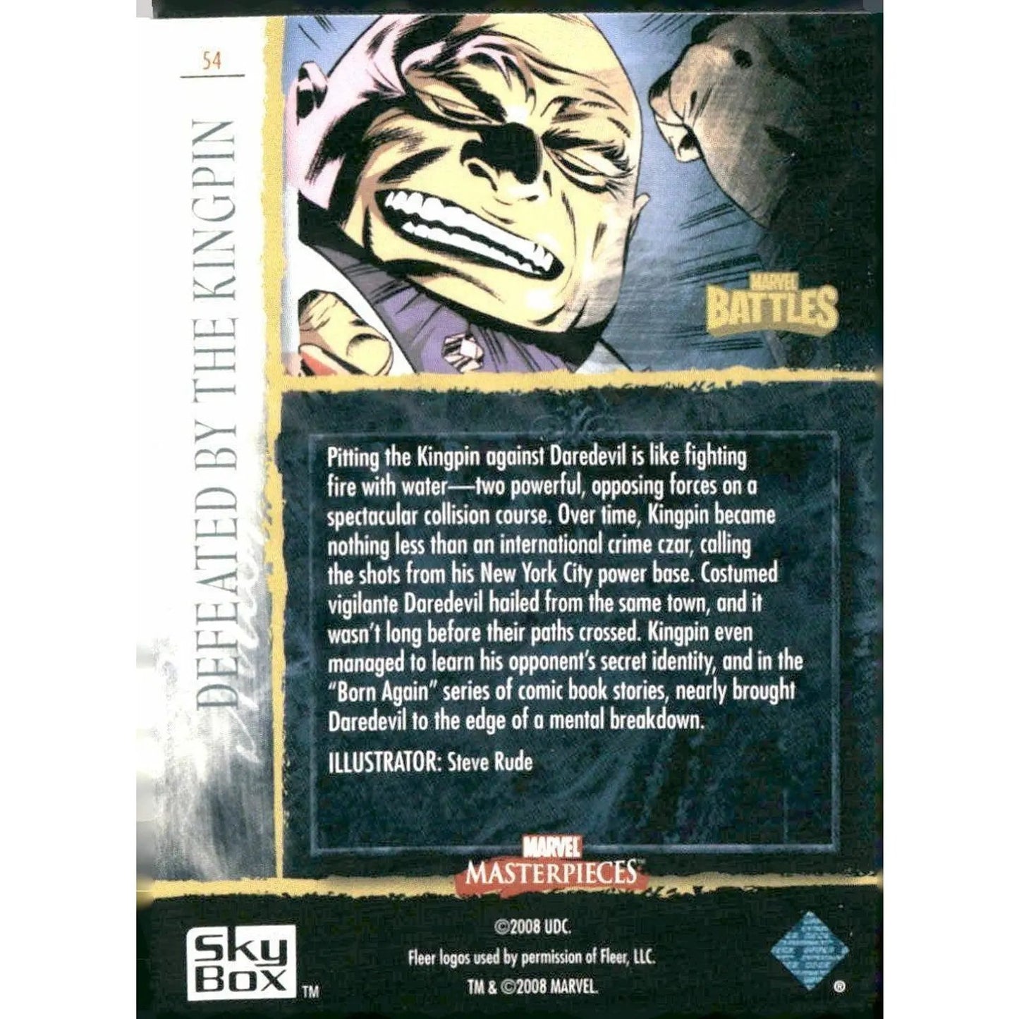 2008 Upper Deck Marvel Masterpieces 3 #54 Defeated by The Kingpin - MOD Shop LLC