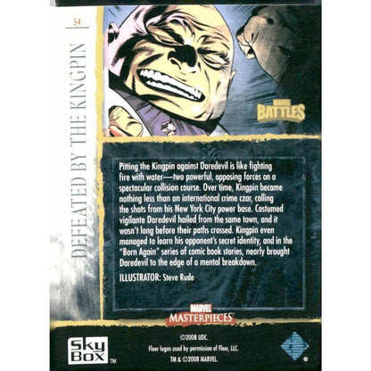 2008 Upper Deck Marvel Masterpieces 3 #54 Defeated by The Kingpin - MOD Shop LLC