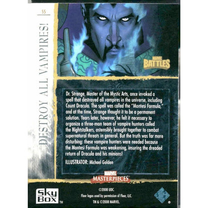 2008 Upper Deck Marvel Masterpieces 3 #55 Destroy All Vampires! - MOD Shop LLC