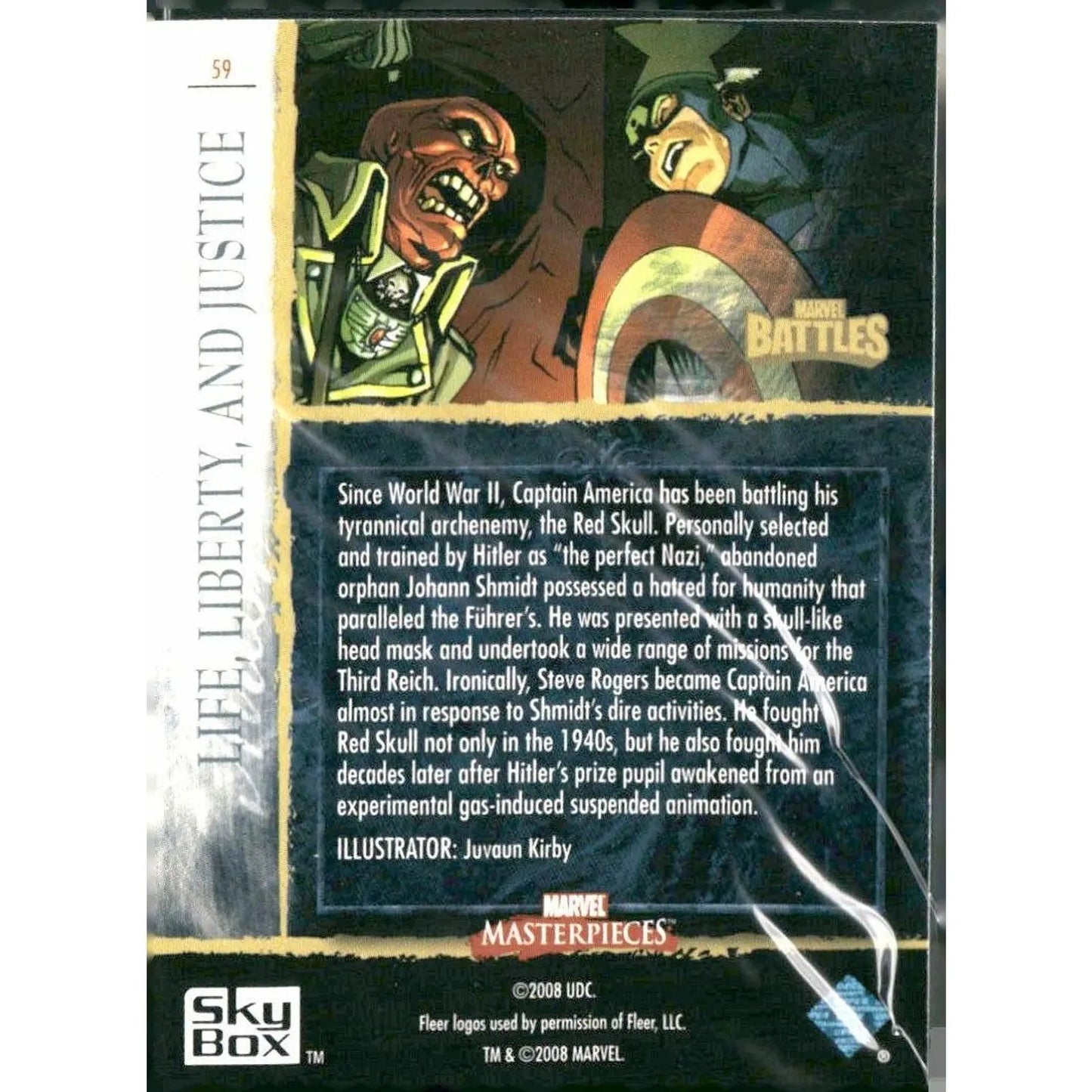 2008 Upper Deck Marvel Masterpieces 3 #59 Life, Liberty, and Justice - MOD Shop LLC