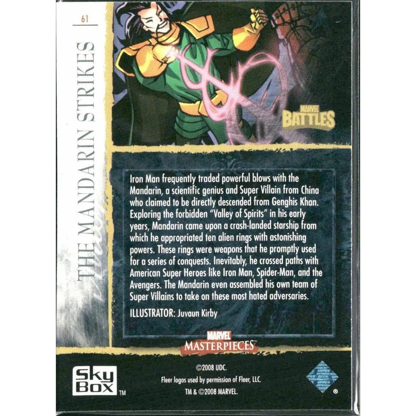 2008 Upper Deck Marvel Masterpieces 3 #61 The Mandarin Strikes - MOD Shop LLC