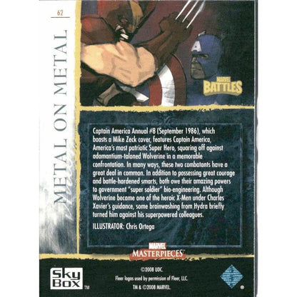 2008 Upper Deck Marvel Masterpieces 3 #62 Metal on Metal - MOD Shop LLC