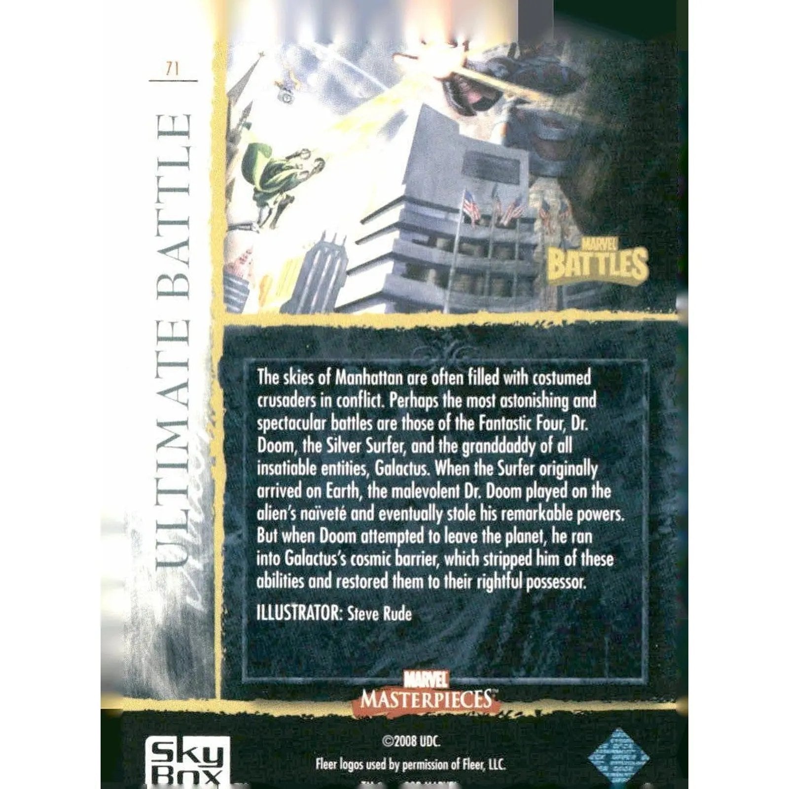 2008 Upper Deck Marvel Masterpieces 3 #71 Ultimate Battle - MOD Shop LLC