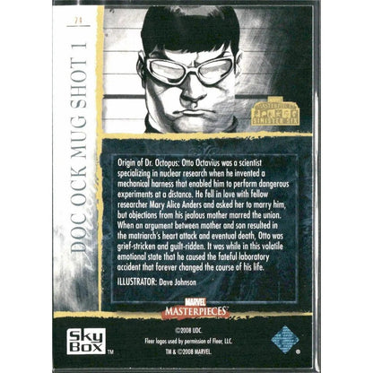 2008 Upper Deck Marvel Masterpieces 3 #74 Doc Ock Mug Shot 1 - MOD Shop LLC