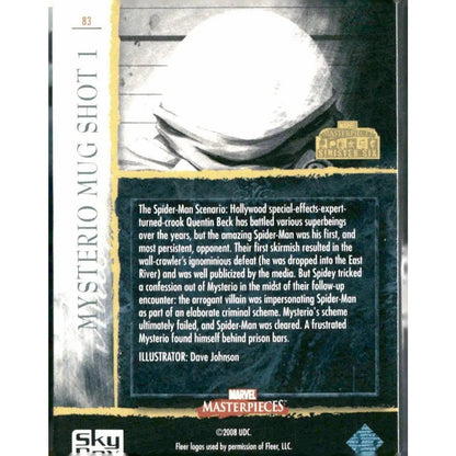 2008 Upper Deck Marvel Masterpieces 3 #83 Mysterio Mug Shot 1 - MOD Shop LLC