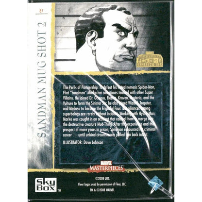 2008 Upper Deck Marvel Masterpieces 3 #87 Sandman Mug Shot 2 - MOD Shop LLC