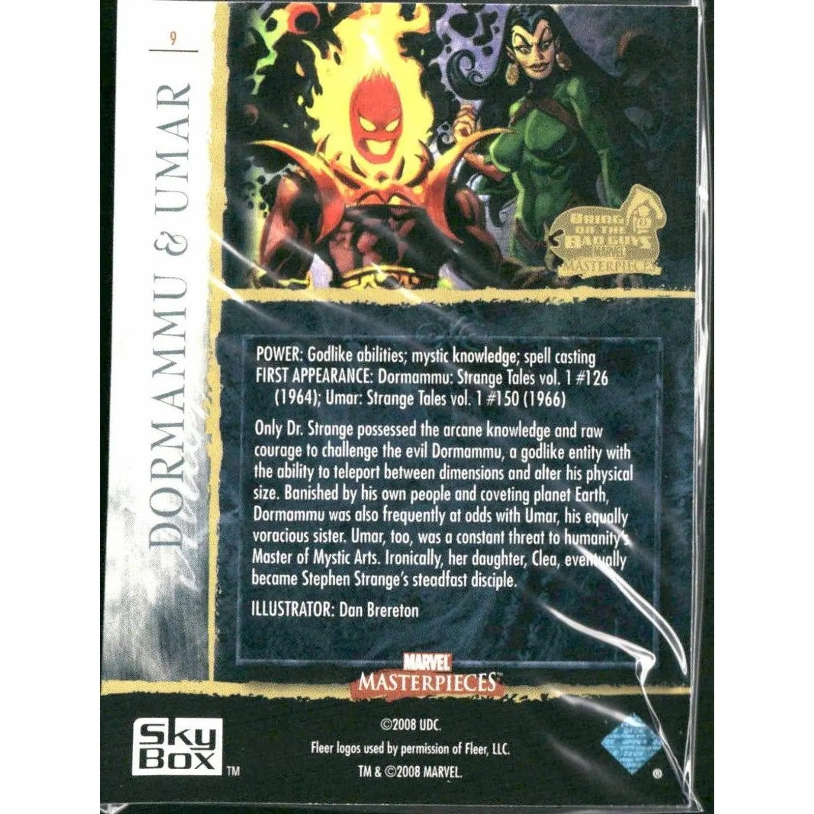 2008 Upper Deck Marvel Masterpieces 3 #9 Dormammu & Umar - MOD Shop LLC