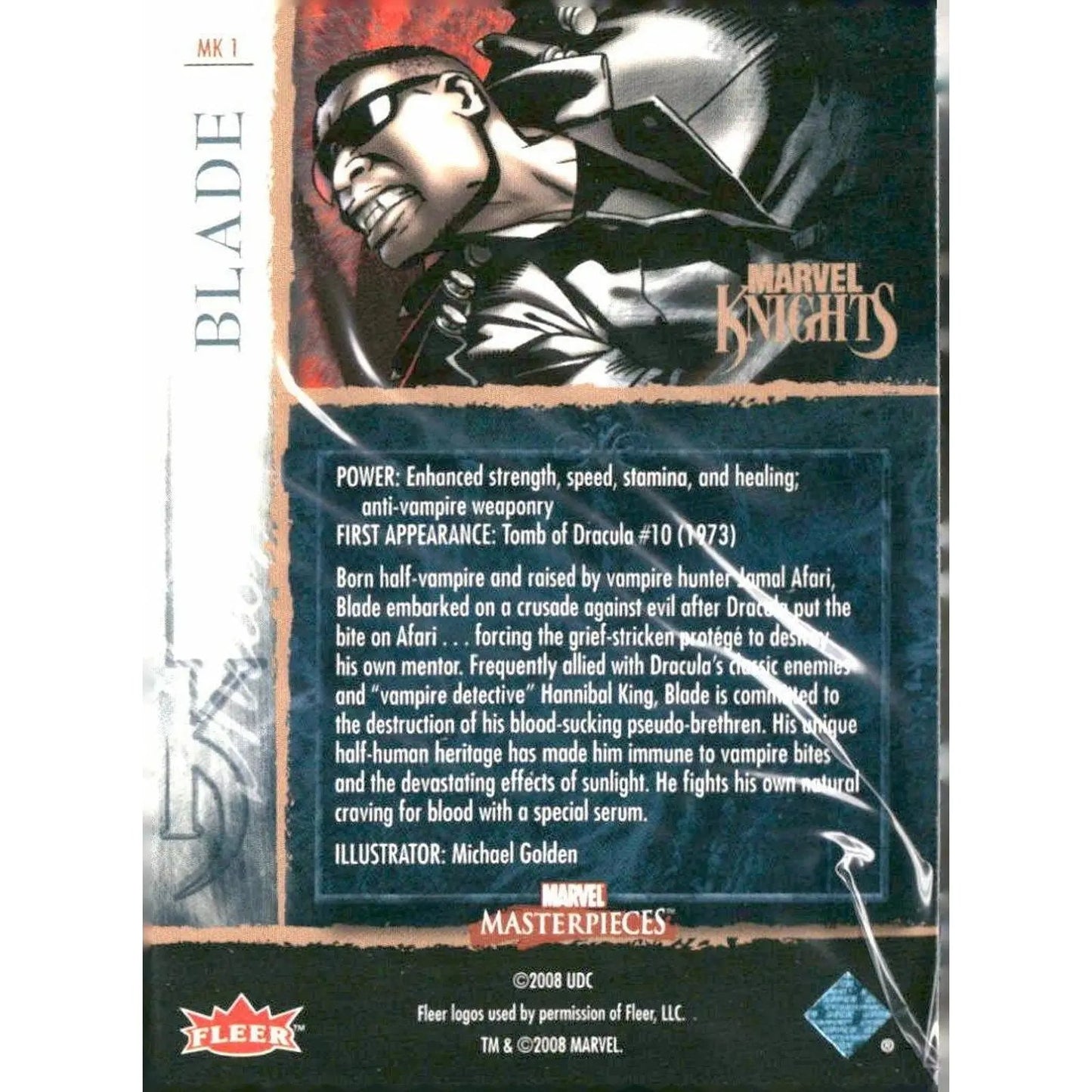 2008 Upper Deck Marvel Masterpieces 3 #MK1 Blade - MOD Shop LLC