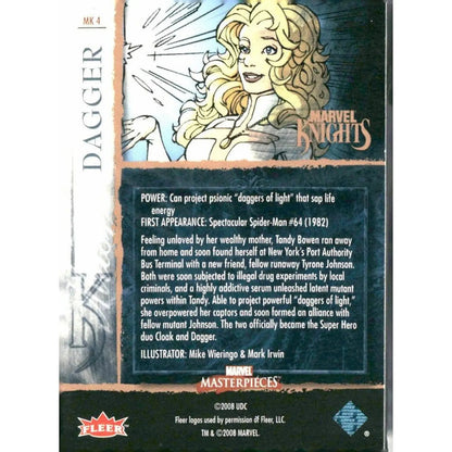 2008 Upper Deck Marvel Masterpieces 3 #MK4 Dagger - MOD Shop LLC