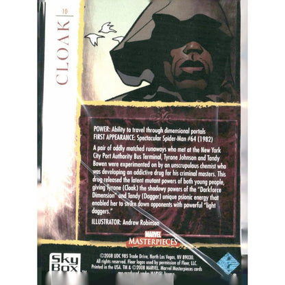 2008 Upper Deck Marvel Masterpieces Set 2 #10 Cloak - MOD Shop LLC