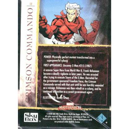 2008 Upper Deck Marvel Masterpieces Set 2 #12 Crimson Commando - MOD Shop LLC