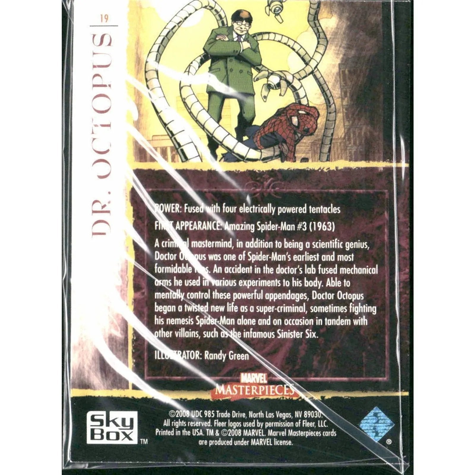 2008 Upper Deck Marvel Masterpieces Set 2 #19 Dr. Octopus - MOD Shop LLC