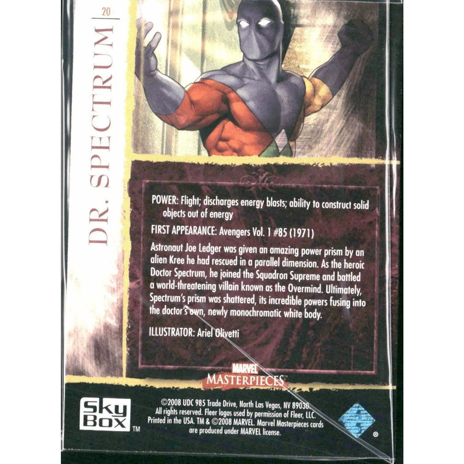 2008 Upper Deck Marvel Masterpieces Set 2 #20 Dr. Spectrum - MOD Shop LLC