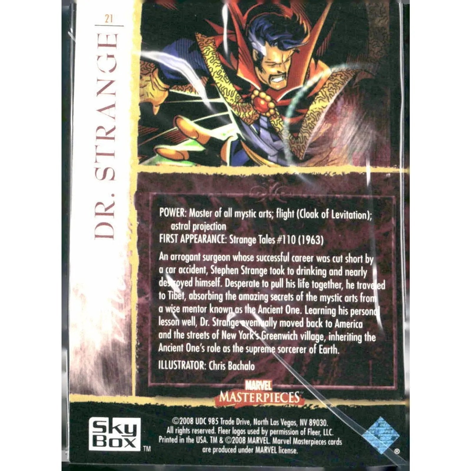 2008 Upper Deck Marvel Masterpieces Set 2 #21 Dr. Strange - MOD Shop LLC