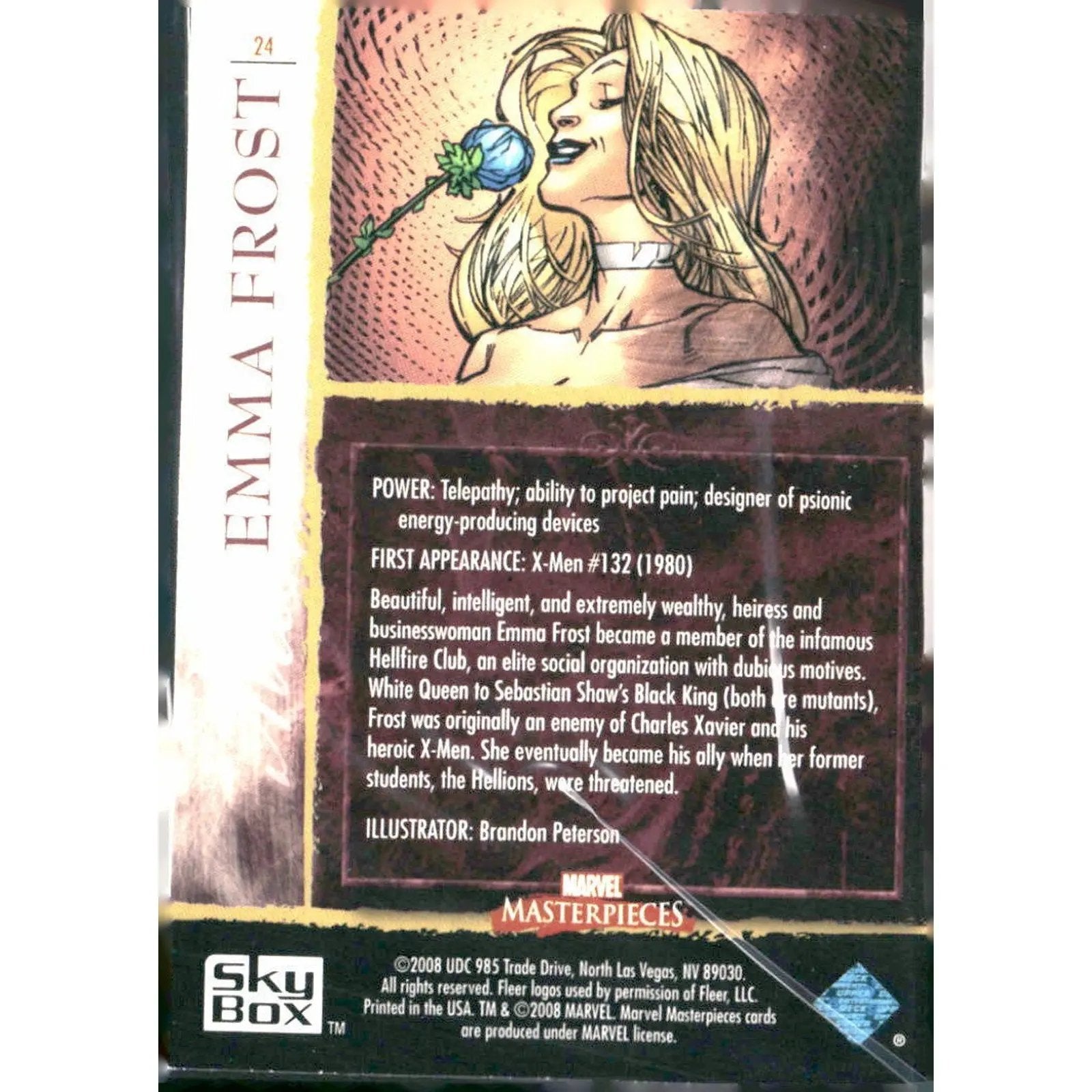 2008 Upper Deck Marvel Masterpieces Set 2 #24 Emma Frost - MOD Shop LLC