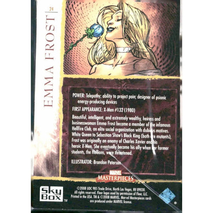 2008 Upper Deck Marvel Masterpieces Set 2 #24 Emma Frost - MOD Shop LLC