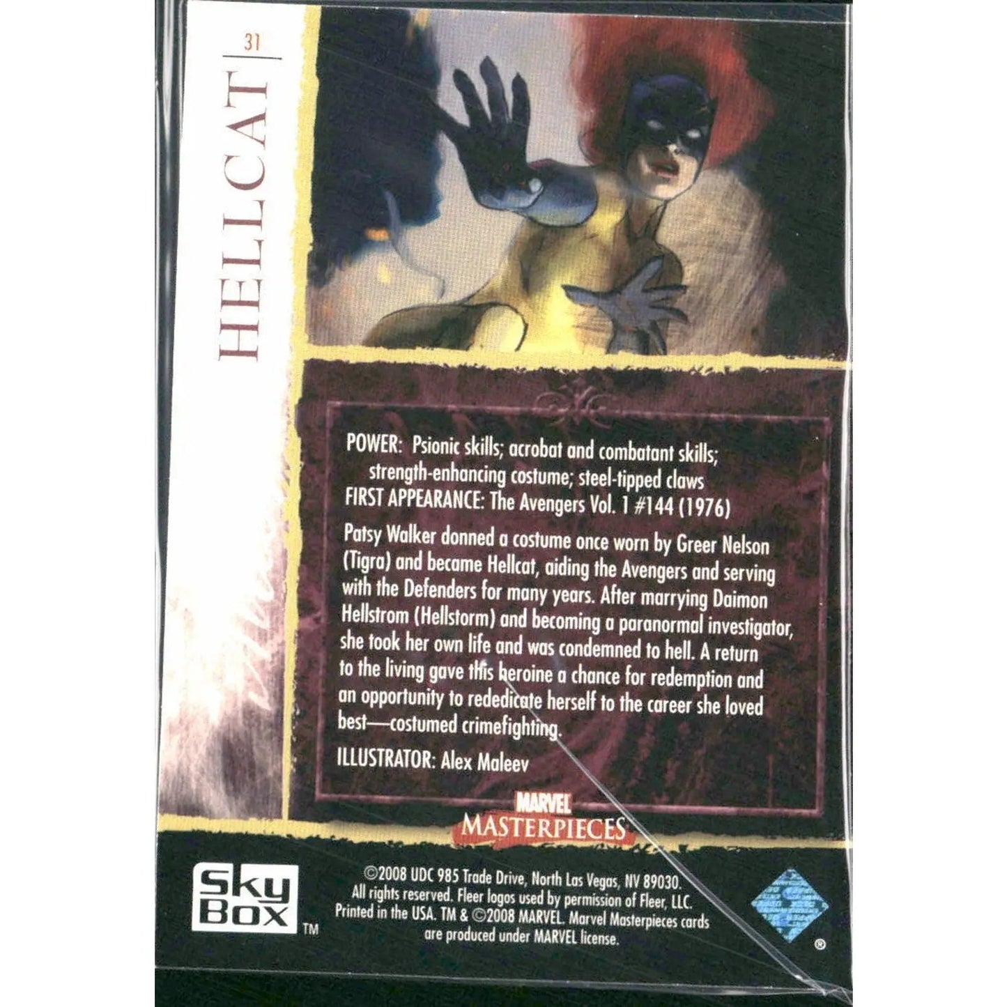 2008 Upper Deck Marvel Masterpieces Set 2 #31 Hellcat - MOD Shop LLC