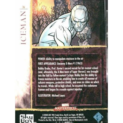 2008 Upper Deck Marvel Masterpieces Set 2 #36 Iceman - MOD Shop LLC