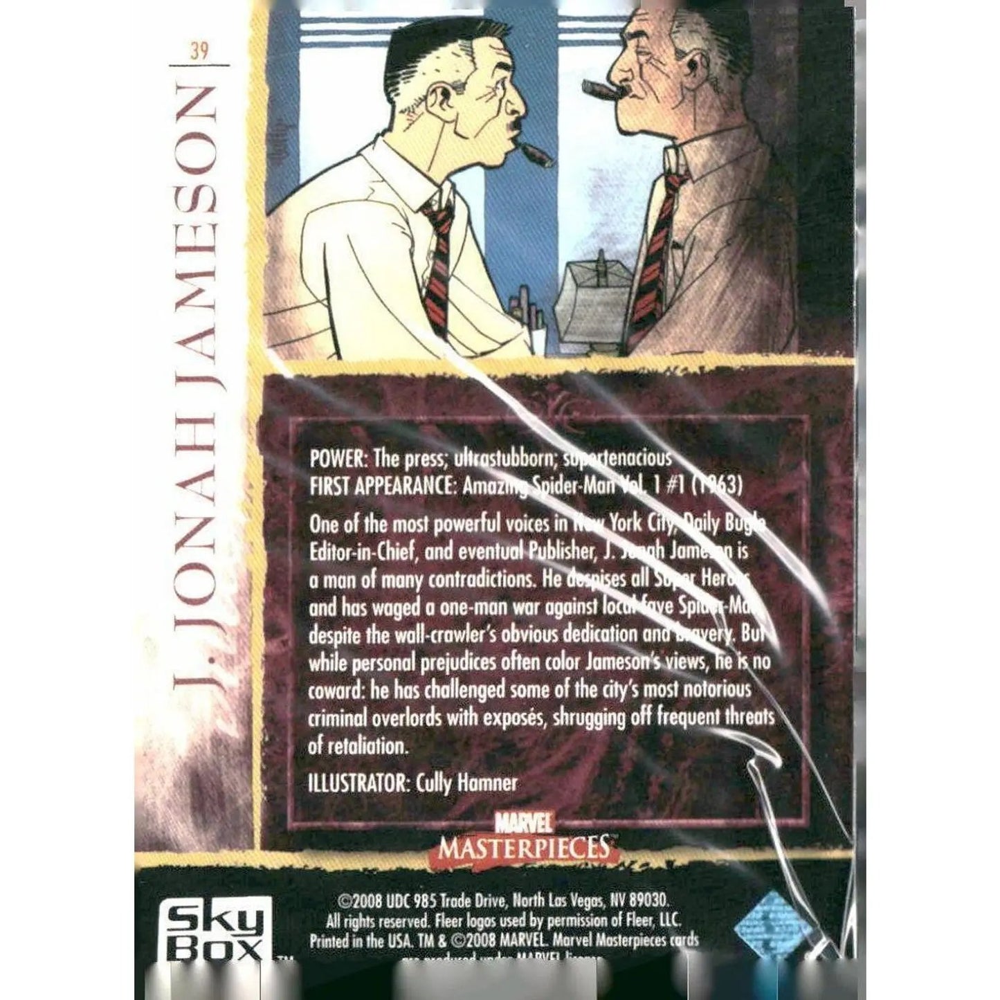 2008 Upper Deck Marvel Masterpieces Set 2 #39 J. Jonah Jameson - MOD Shop LLC