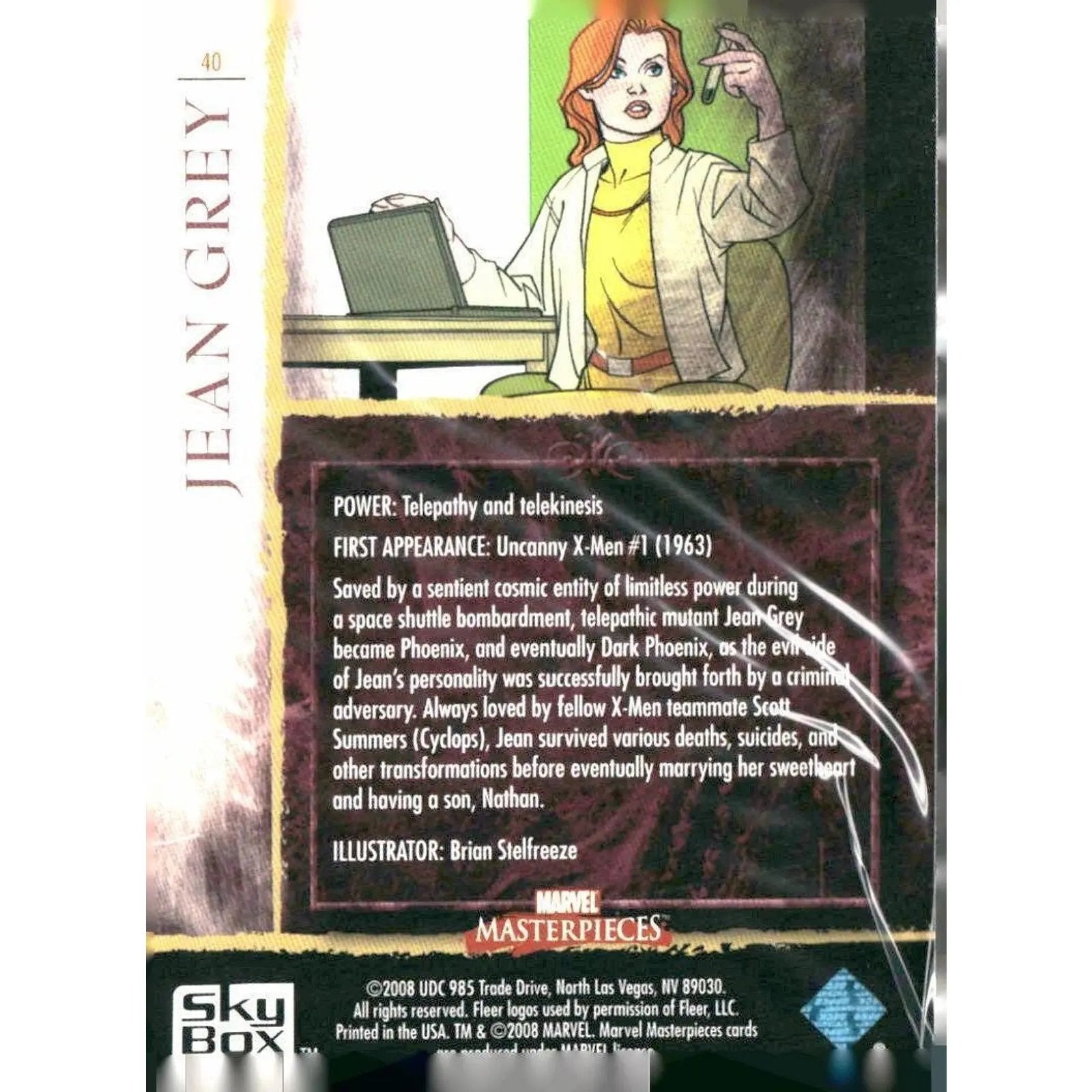 2008 Upper Deck Marvel Masterpieces Set 2 #40 Jean Grey - MOD Shop LLC