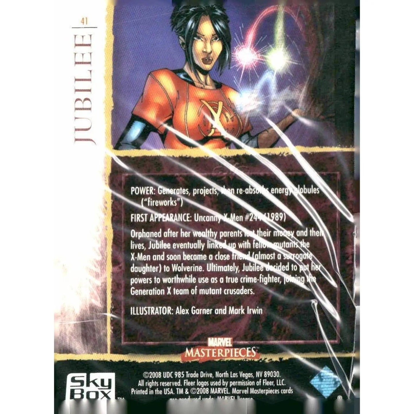 2008 Upper Deck Marvel Masterpieces Set 2 #41 Jubilee - MOD Shop LLC