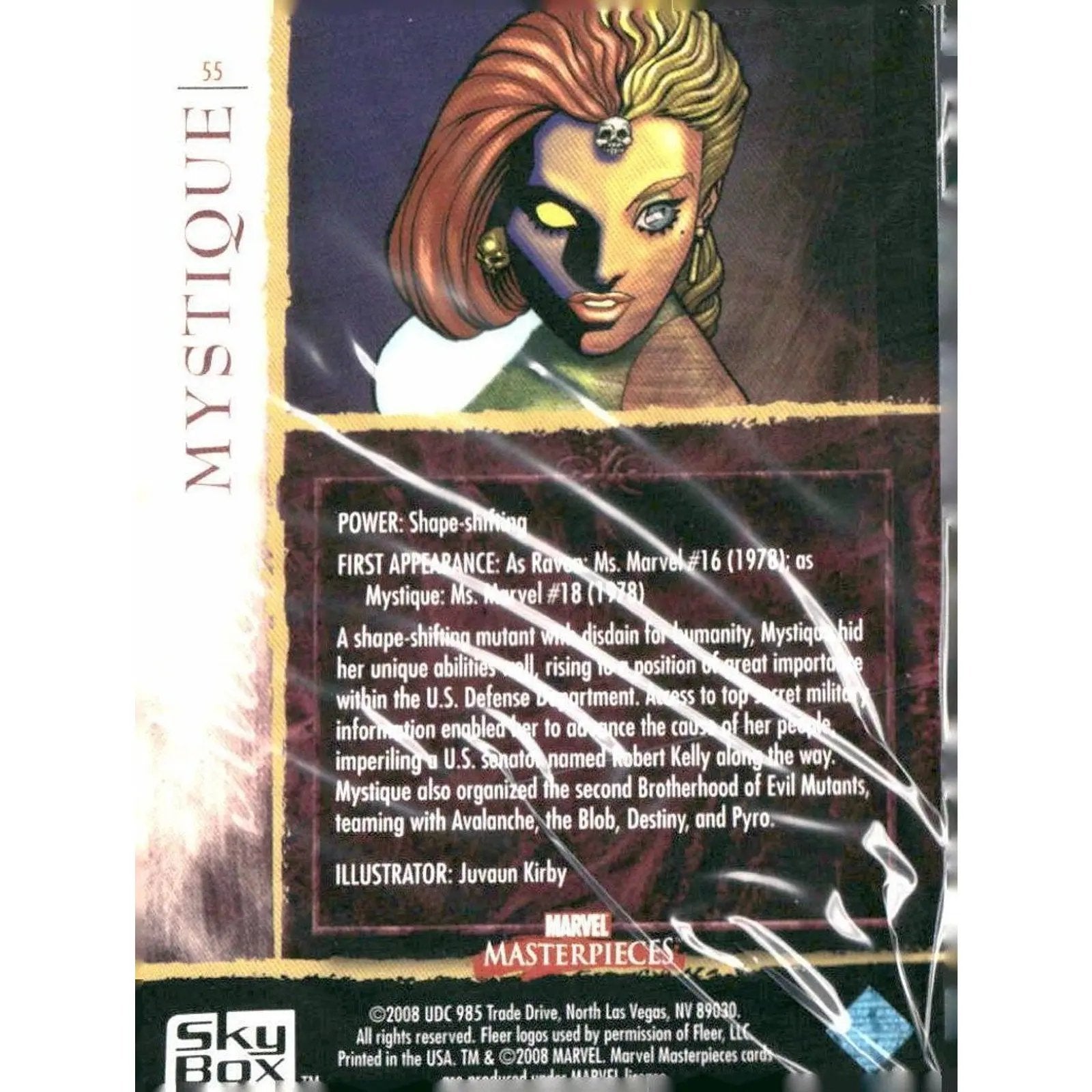 2008 Upper Deck Marvel Masterpieces Set 2 #55 Mystique - MOD Shop LLC