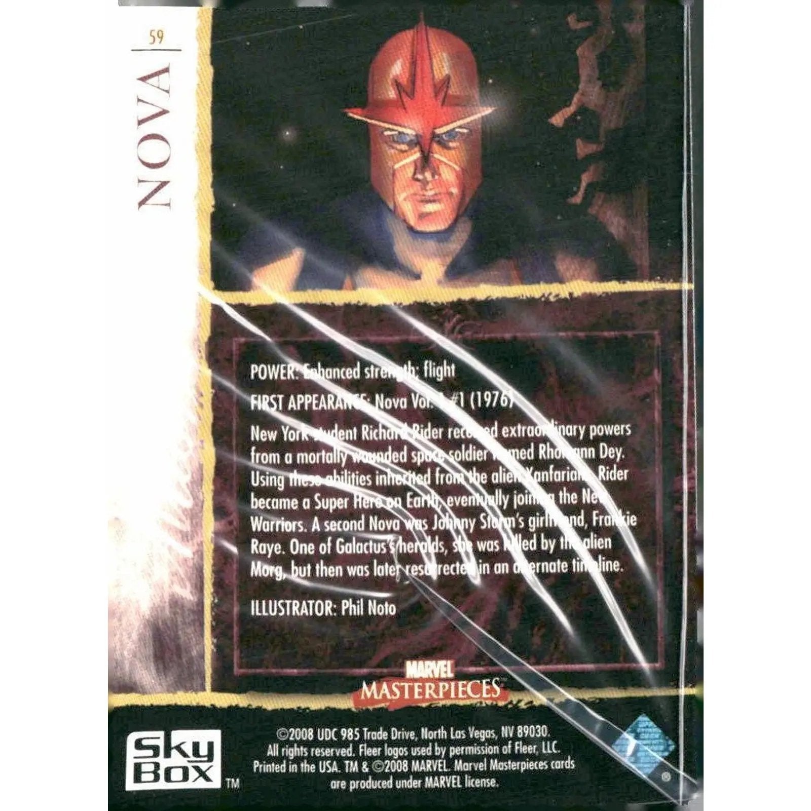 2008 Upper Deck Marvel Masterpieces Set 2 #59 Nova - MOD Shop LLC