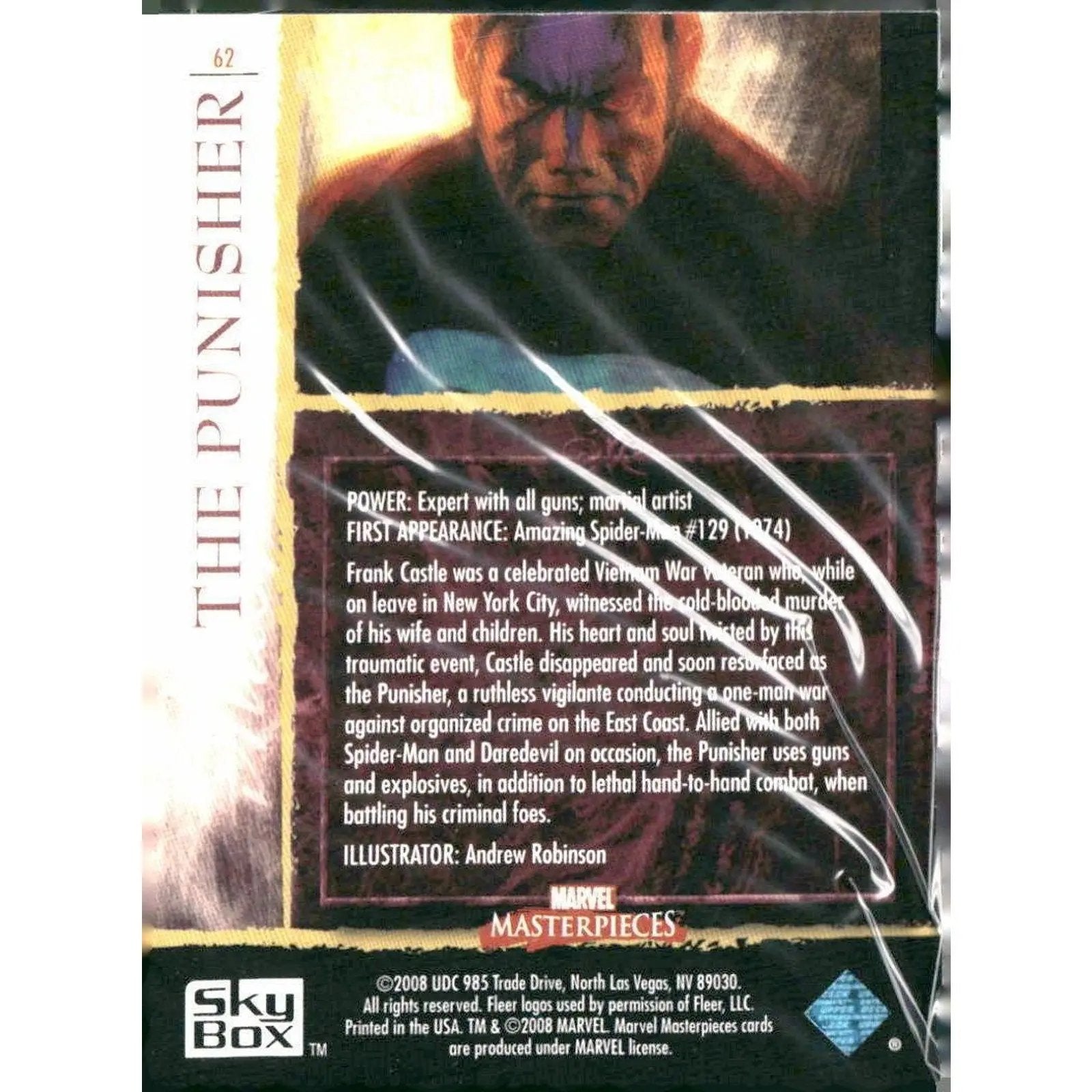 2008 Upper Deck Marvel Masterpieces Set 2 #62 The Punisher - MOD Shop LLC