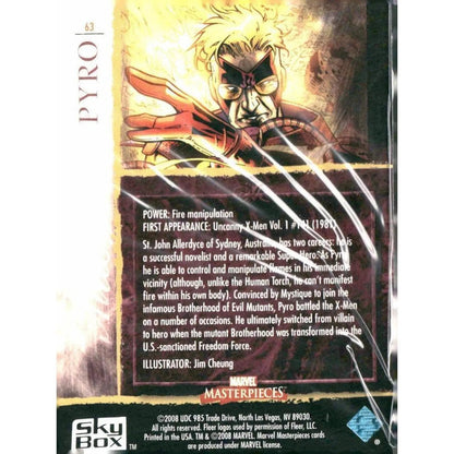 2008 Upper Deck Marvel Masterpieces Set 2 #63 Pyro - MOD Shop LLC