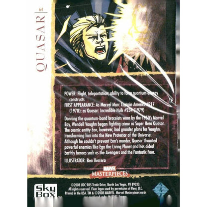 2008 Upper Deck Marvel Masterpieces Set 2 #64 Quasar - MOD Shop LLC