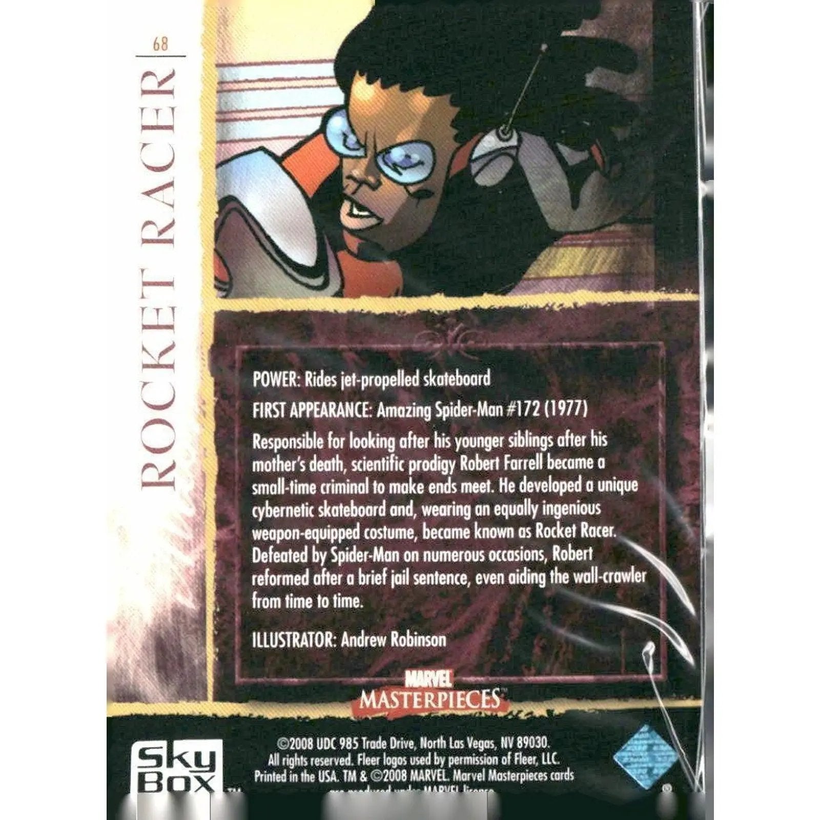 2008 Upper Deck Marvel Masterpieces Set 2 #68 Rocket Racer - MOD Shop LLC