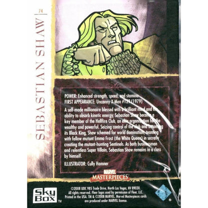 2008 Upper Deck Marvel Masterpieces Set 2 #74 Sebastian Shaw - MOD Shop LLC