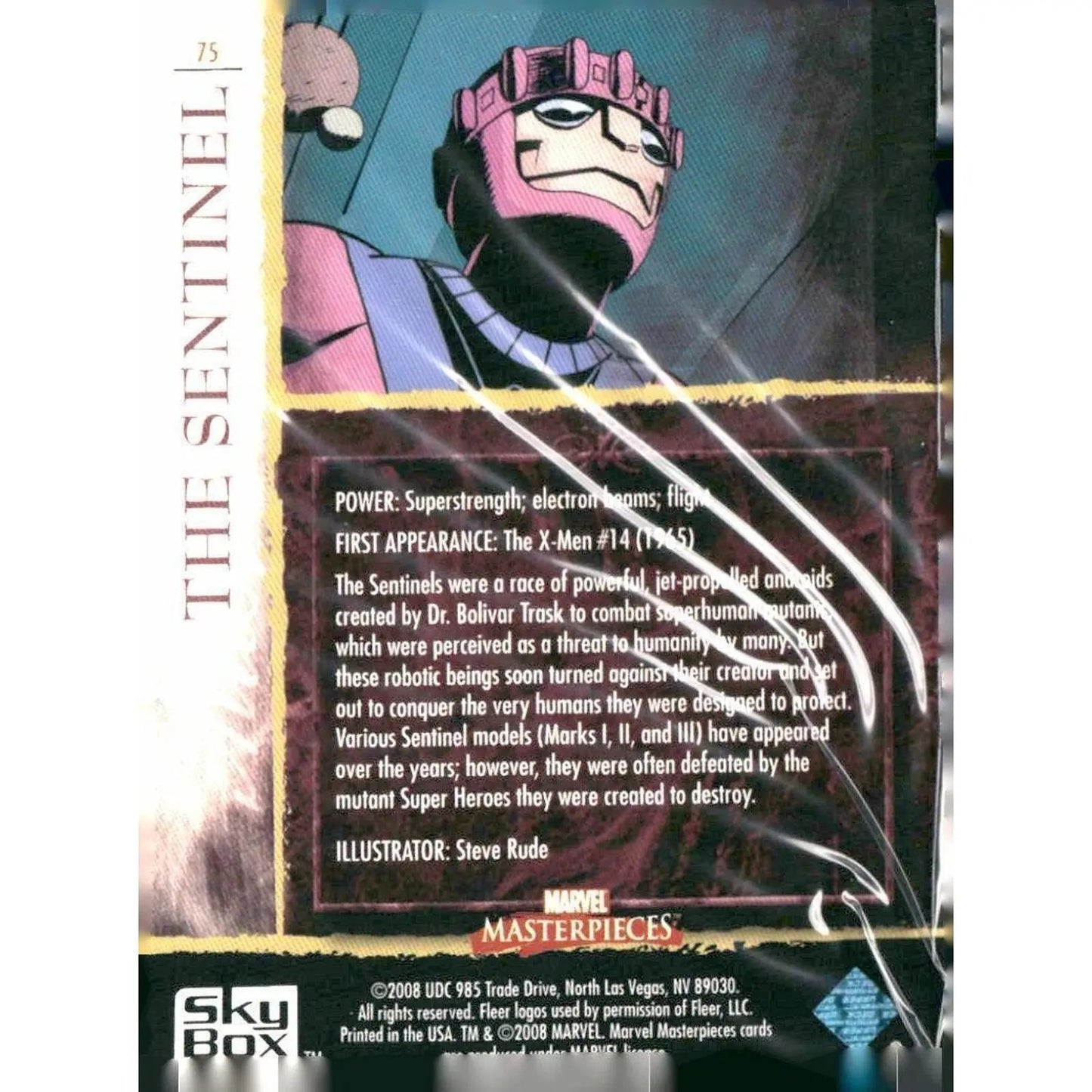 2008 Upper Deck Marvel Masterpieces Set 2 #75 The Sentinel - MOD Shop LLC
