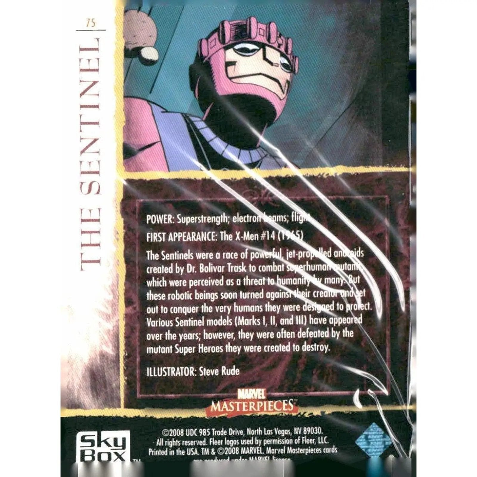 2008 Upper Deck Marvel Masterpieces Set 2 #75 The Sentinel - MOD Shop LLC