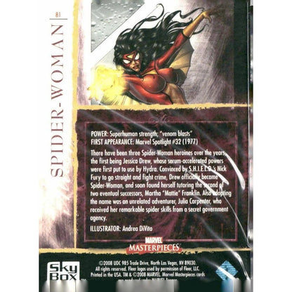 2008 Upper Deck Marvel Masterpieces Set 2 #81 Spider - Woman - MOD Shop LLC