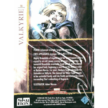 2008 Upper Deck Marvel Masterpieces Set 2 #86 Valkyrie - MOD Shop LLC