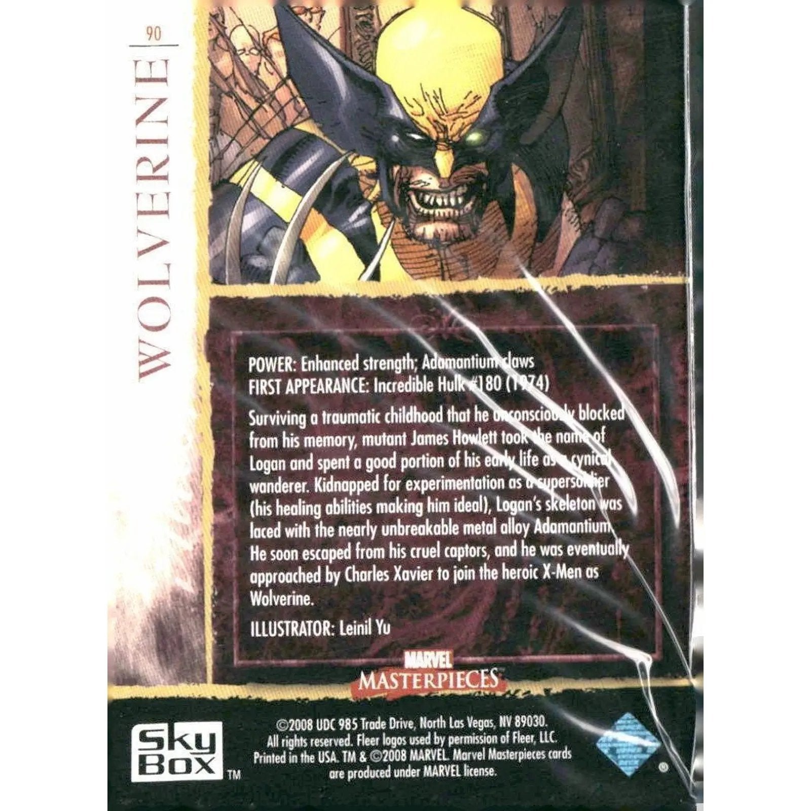 2008 Upper Deck Marvel Masterpieces Set 2 #90 Wolverine - MOD Shop LLC