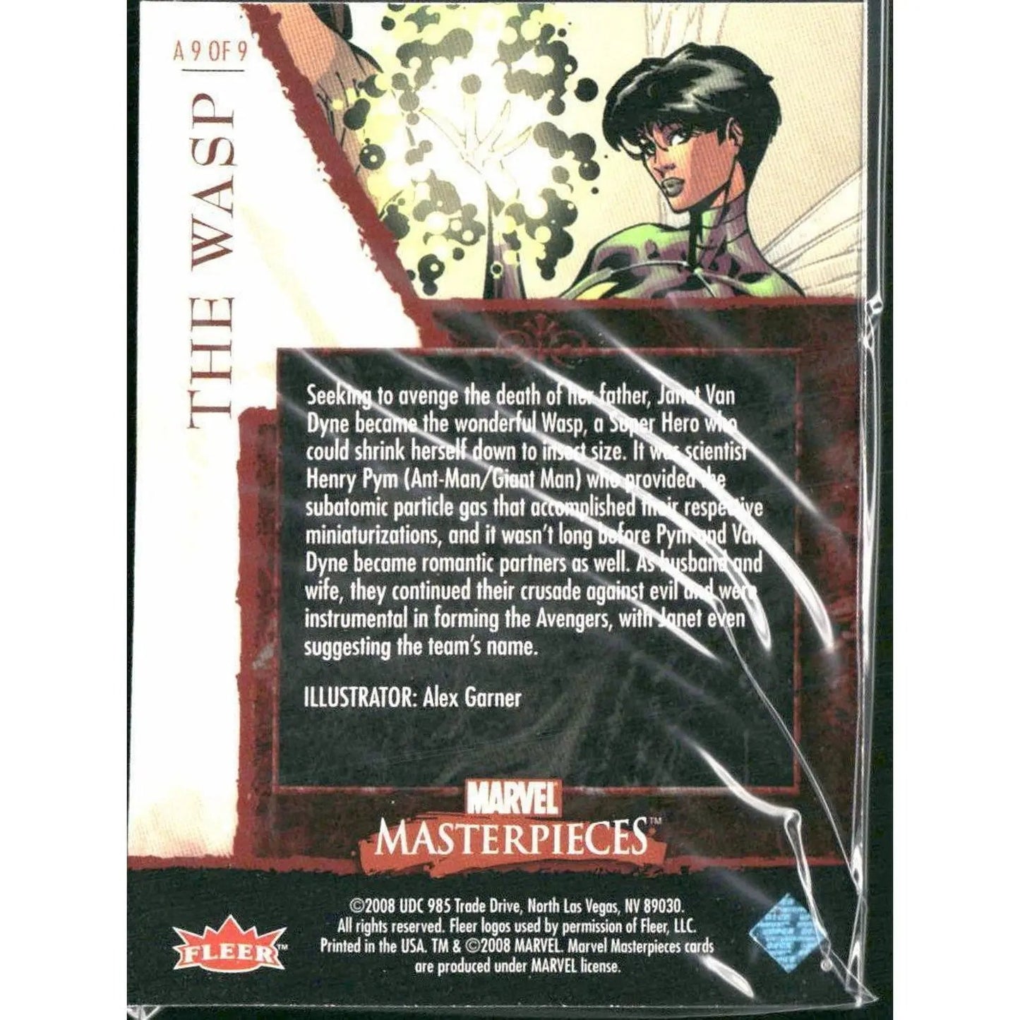 2008 Upper Deck Marvel Masterpieces Set 2 #A9 The Wasp - MOD Shop LLC