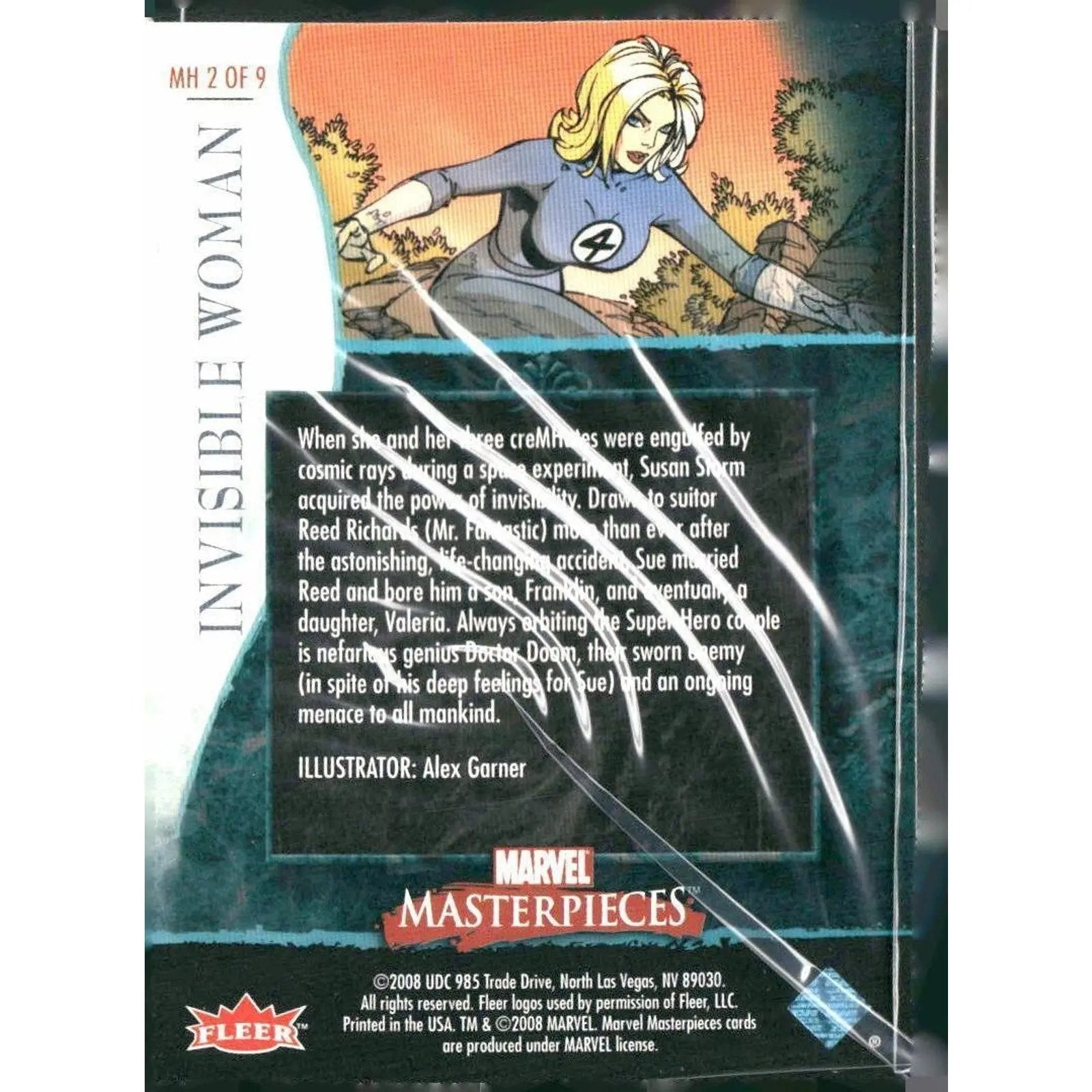 2008 Upper Deck Marvel Masterpieces Set 2 #MH2 Invisible Woman - MOD Shop LLC