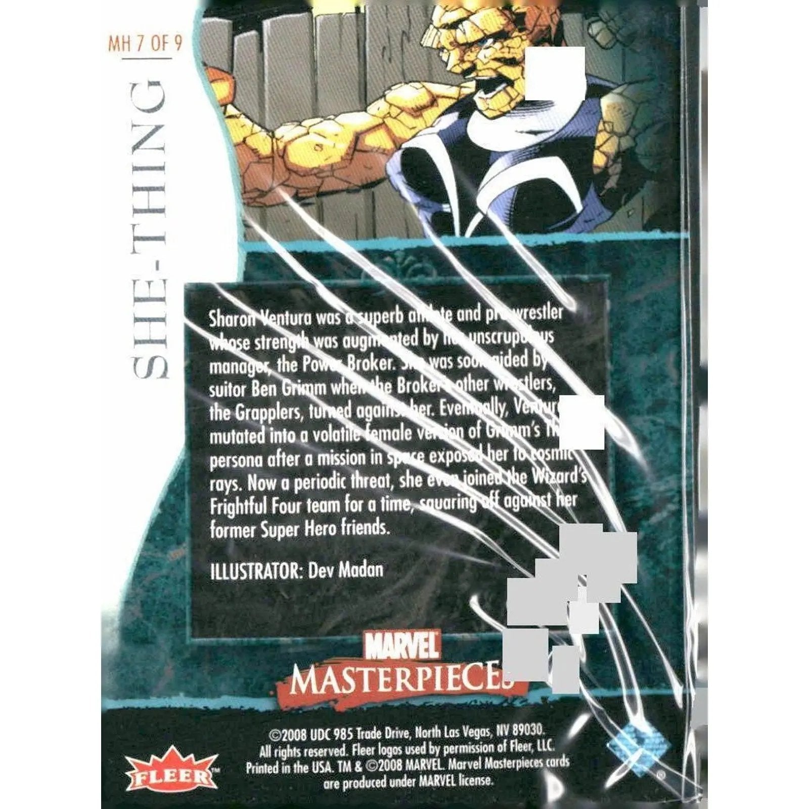 2008 Upper Deck Marvel Masterpieces Set 2 #MH7 She - Thing - MOD Shop LLC