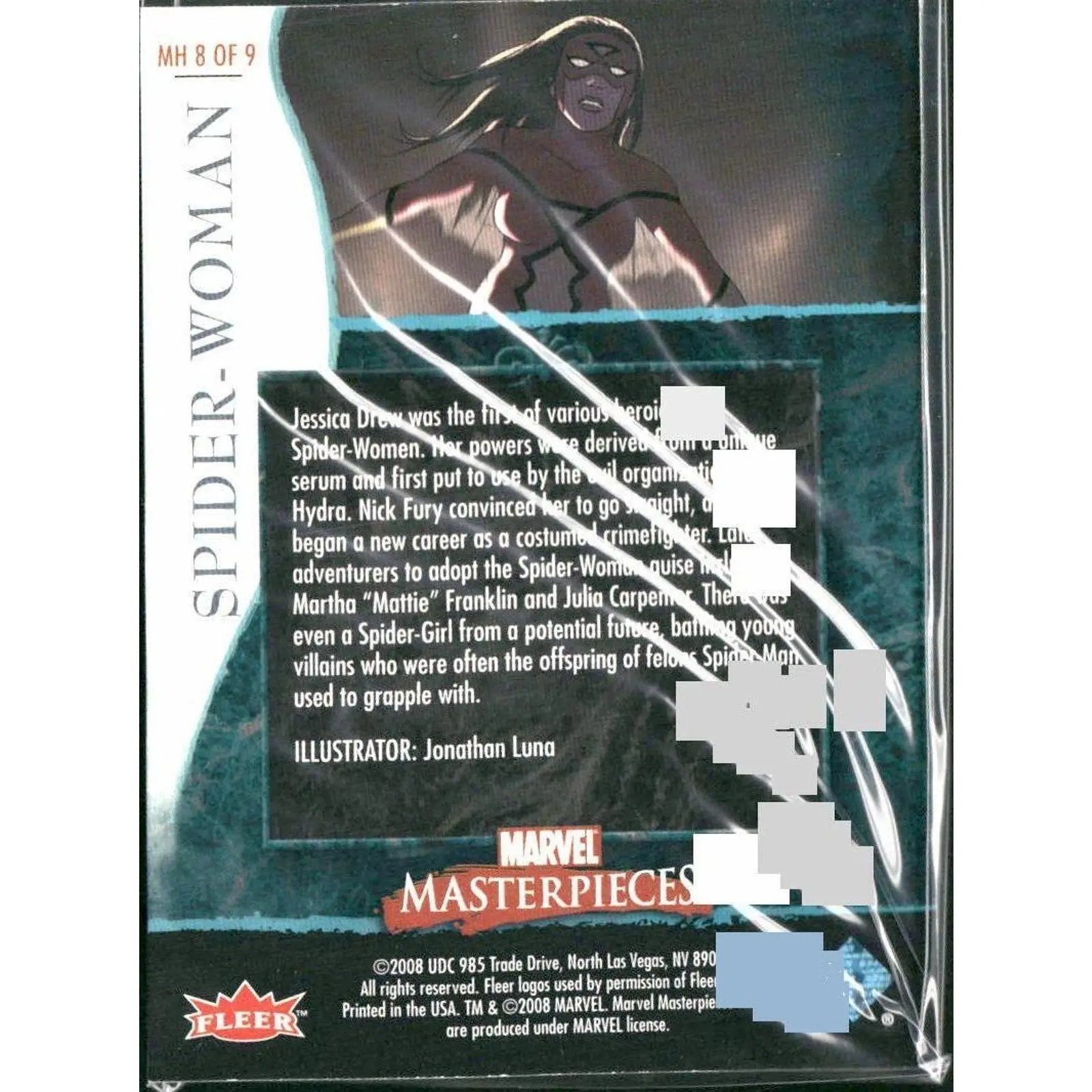 2008 Upper Deck Marvel Masterpieces Set 2 #MH8 Spider - Woman - MOD Shop LLC