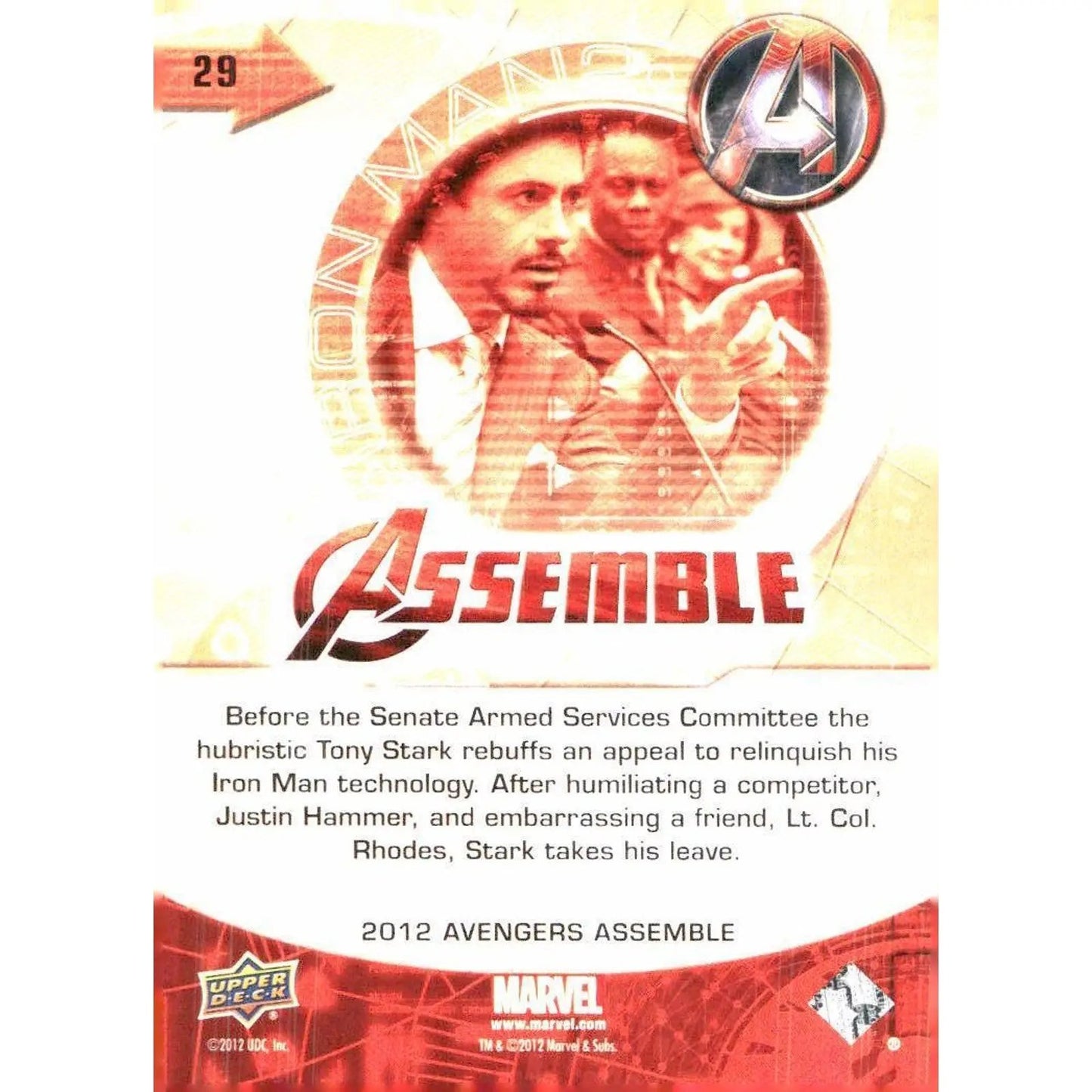 2010 Upper Deck Iron Man 2 #09 Jim "Rhodey" Rhodes - MOD Shop LLC