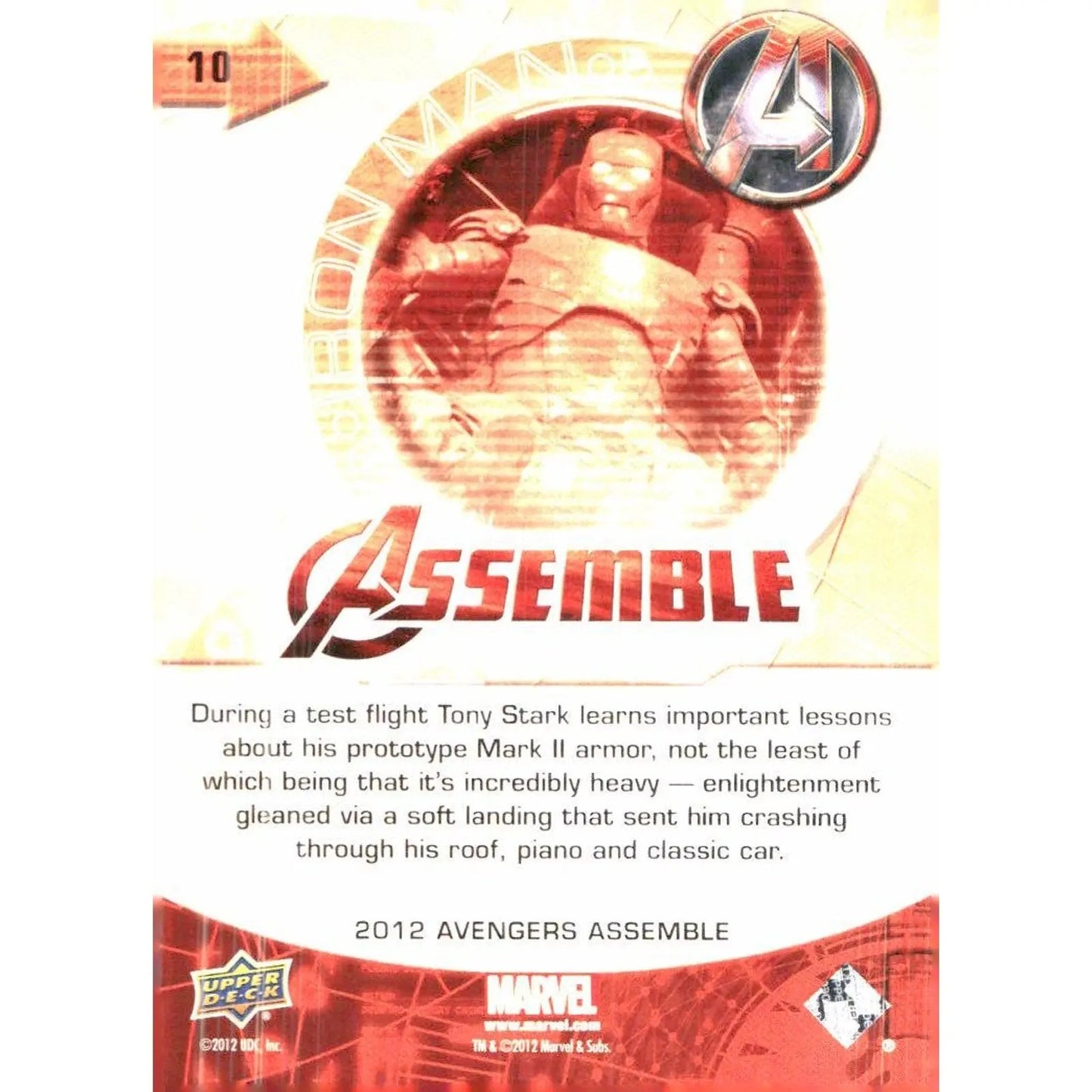 2012 Upper Deck Avengers Assemble #10 Iron Man - MOD Shop LLC